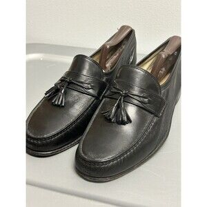 Johnston & Murphy‎ Tassel Loafer Dress Shoes Men's Size 10M Black Leather